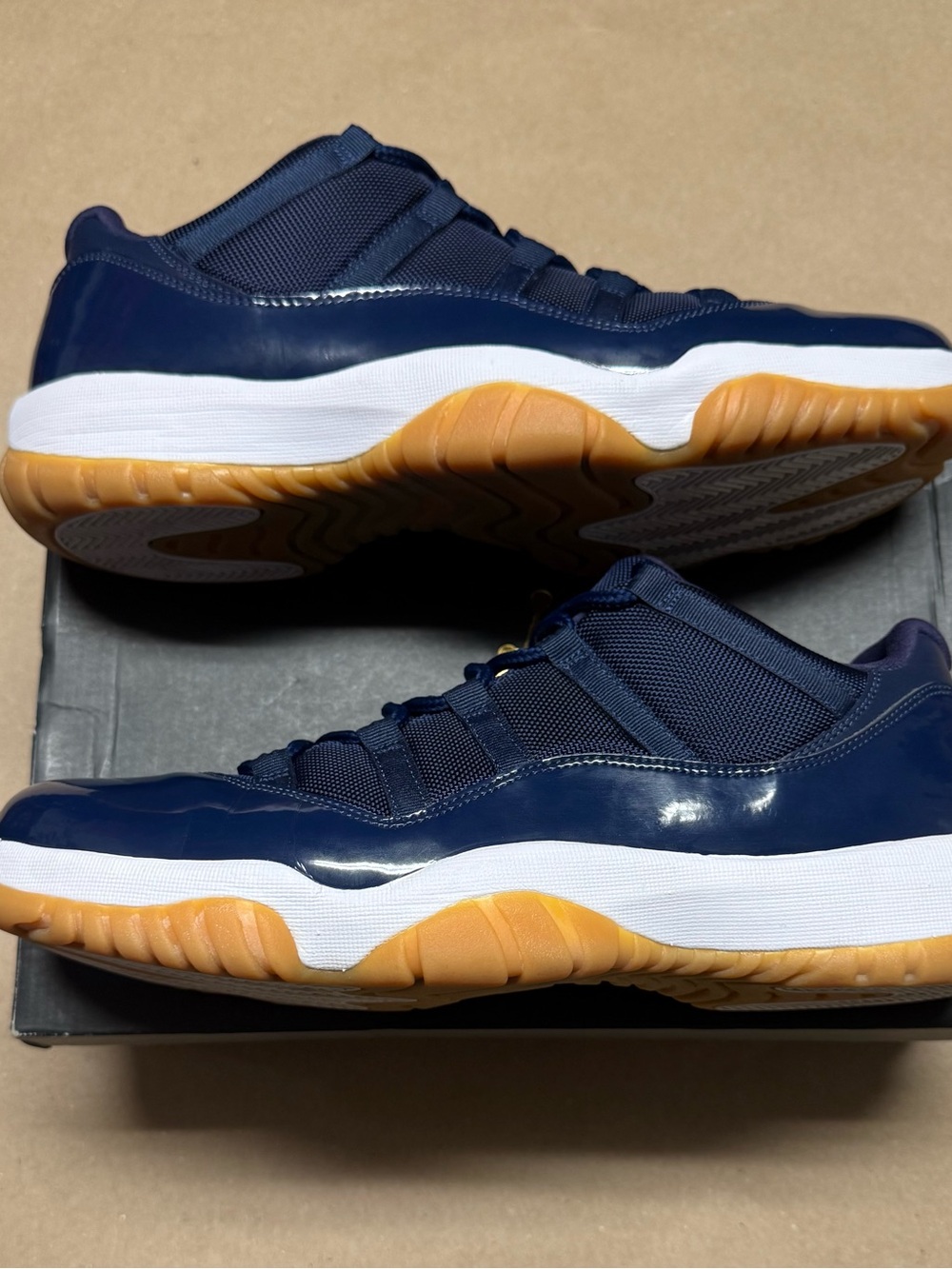 Nike Air Jordan 11 XI Retro Low Navy Gum Mens size 14 Basketball Shoes Rare!